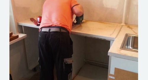 Сборка кухонного гарнитура. Левобережный 